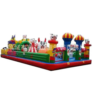 項城蓮花愛童氣模 專業供應高品質狼堡10*8充氣城堡及淘氣堡